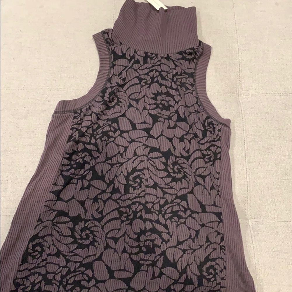 Anthropology turtle neck winter racer back tank